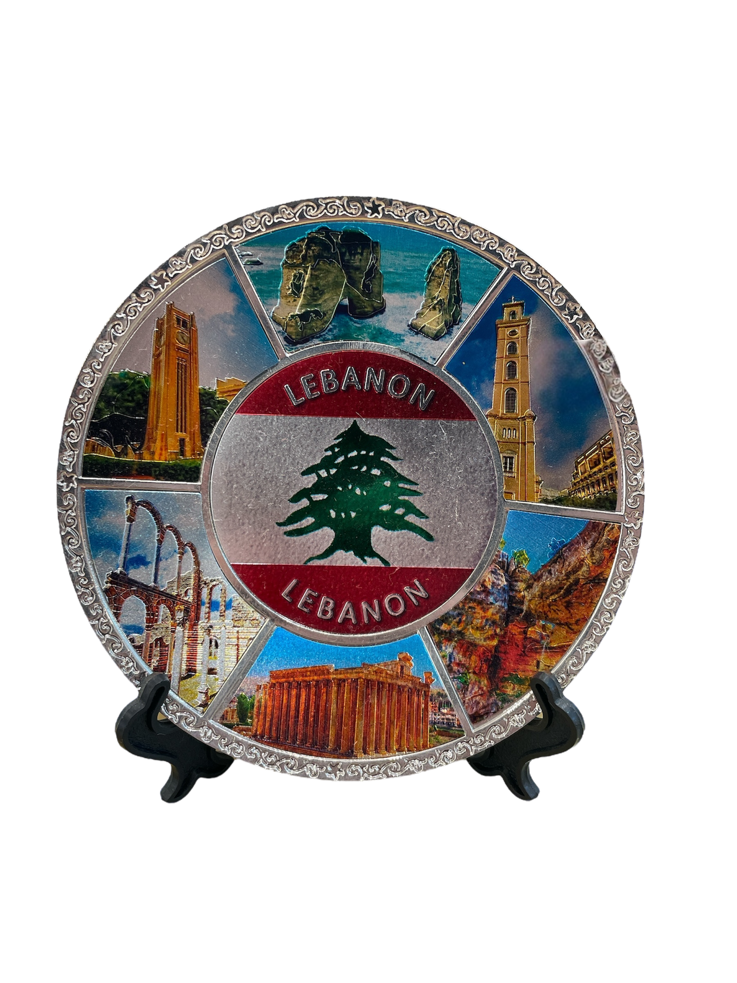 Lebanese Souvenir Plate with Iconic Landmarks