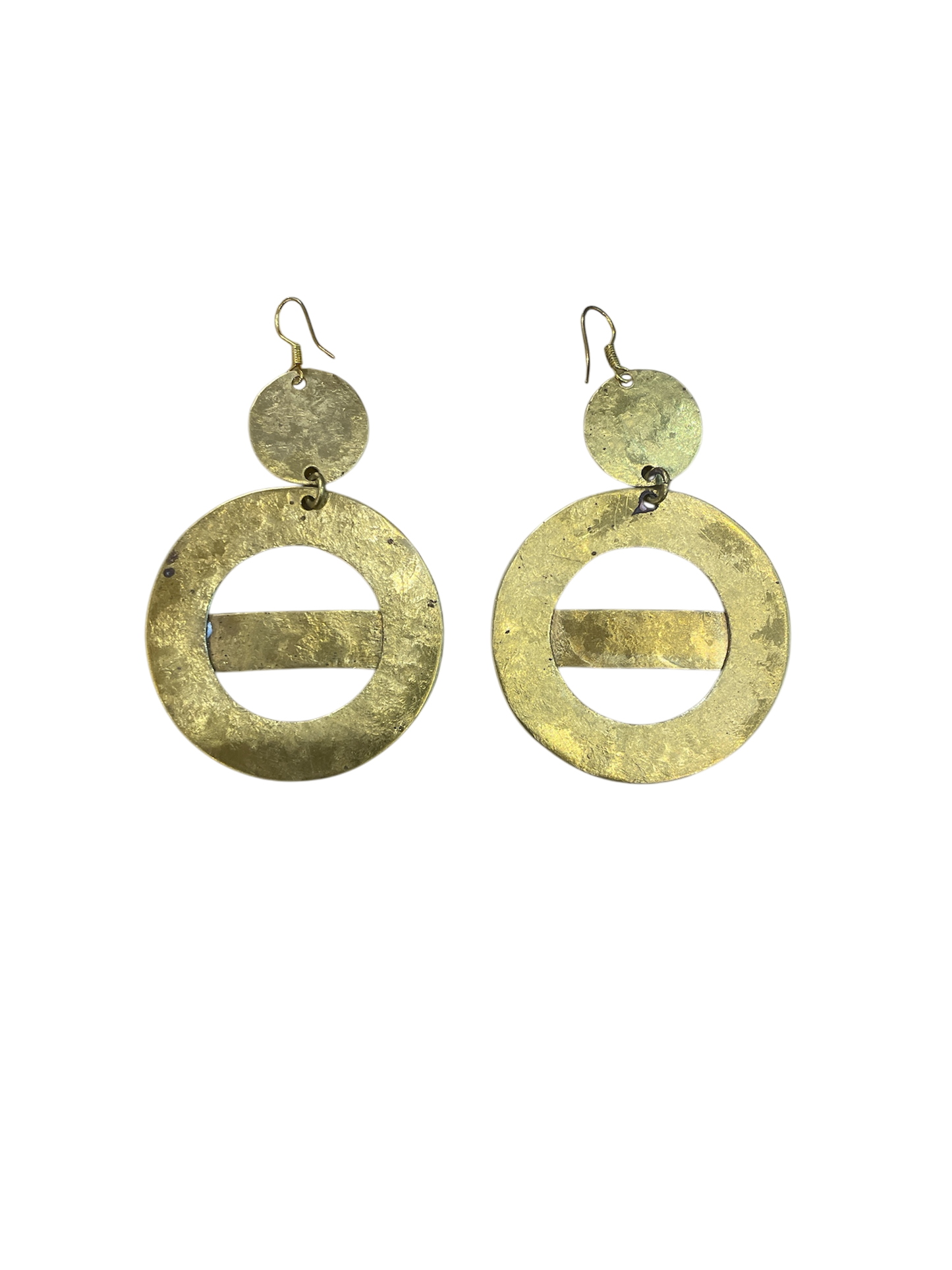 Golden Brass Earrings 1