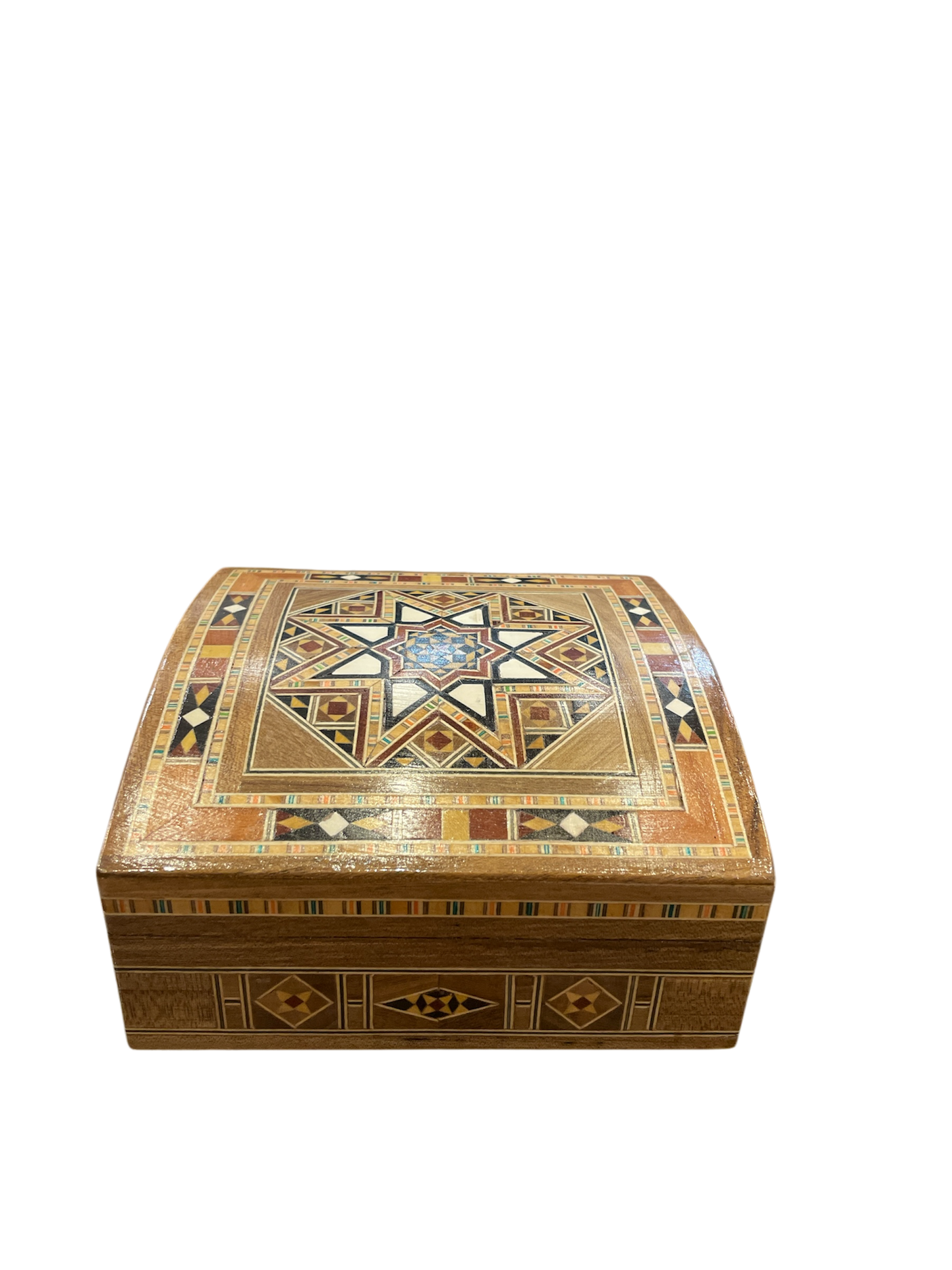 Lebanese Square Wooden Mosaic Box