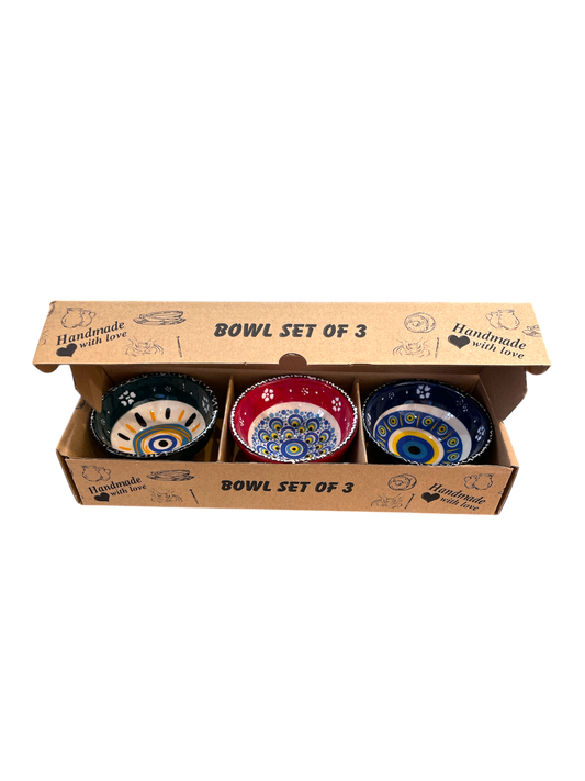Set of 3 Extra Small Ceramic Bowls