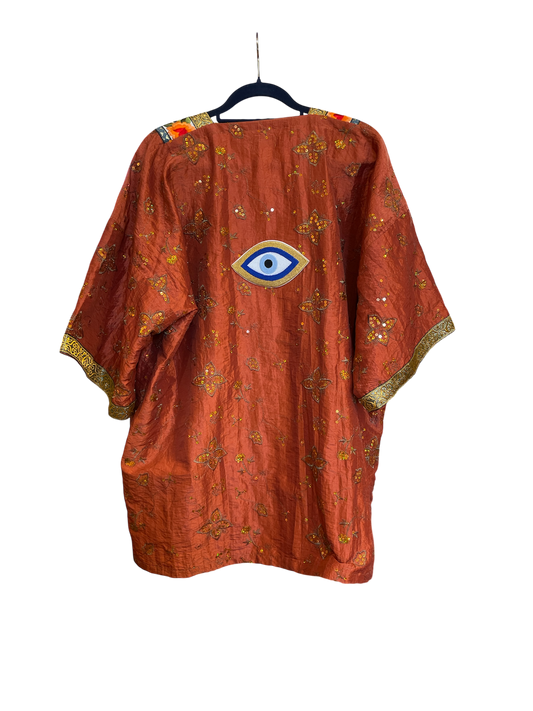 Earthy Orange Tafta Abaya