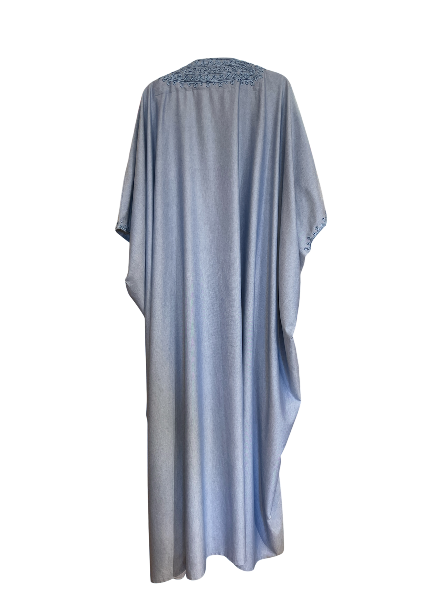 Unisex Light Blue Cotton Abaya