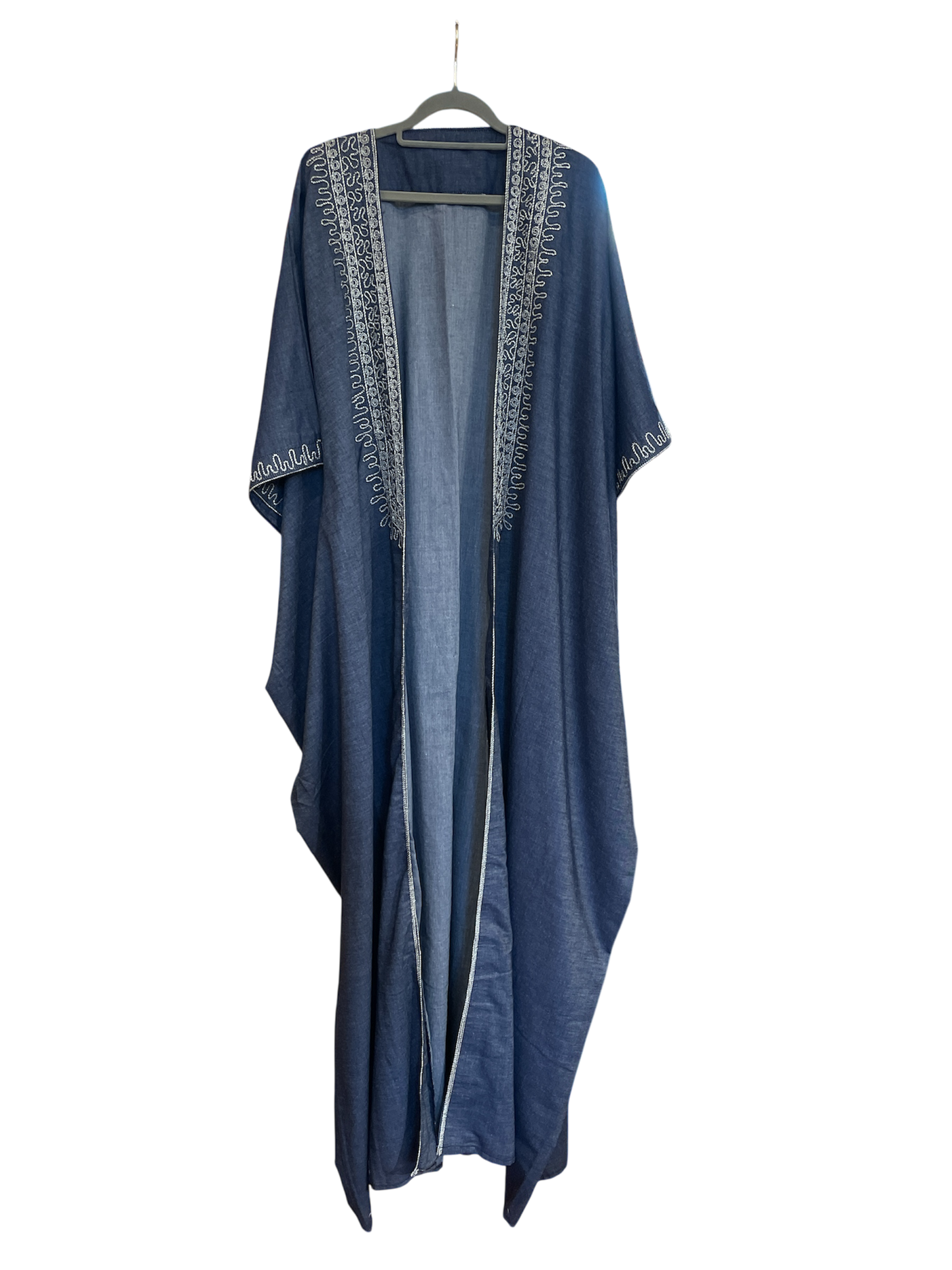 Unisex Dark Blue Cotton Abaya
