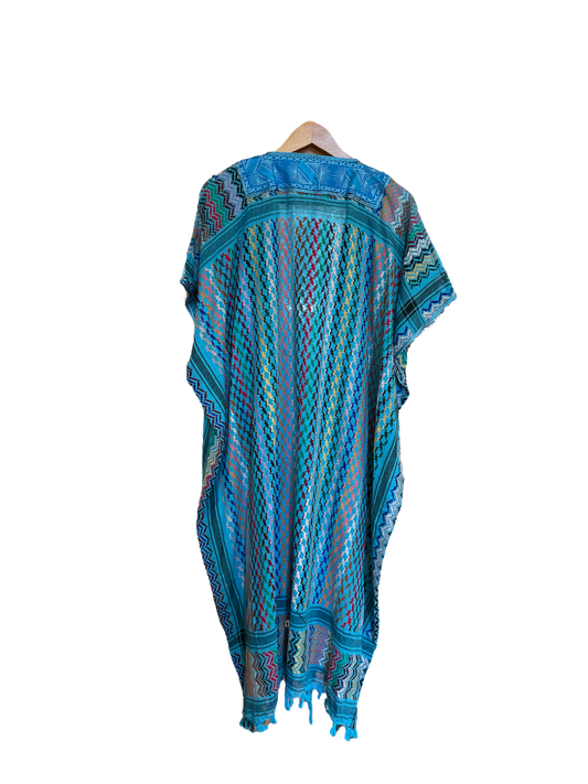 Blue Cotton Abaya