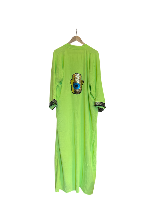 Light Green Cotton Abaya