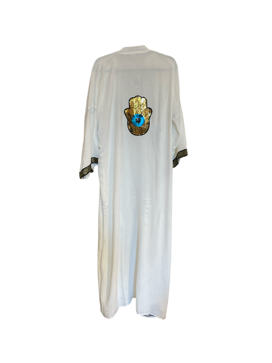 White Cotton Abaya