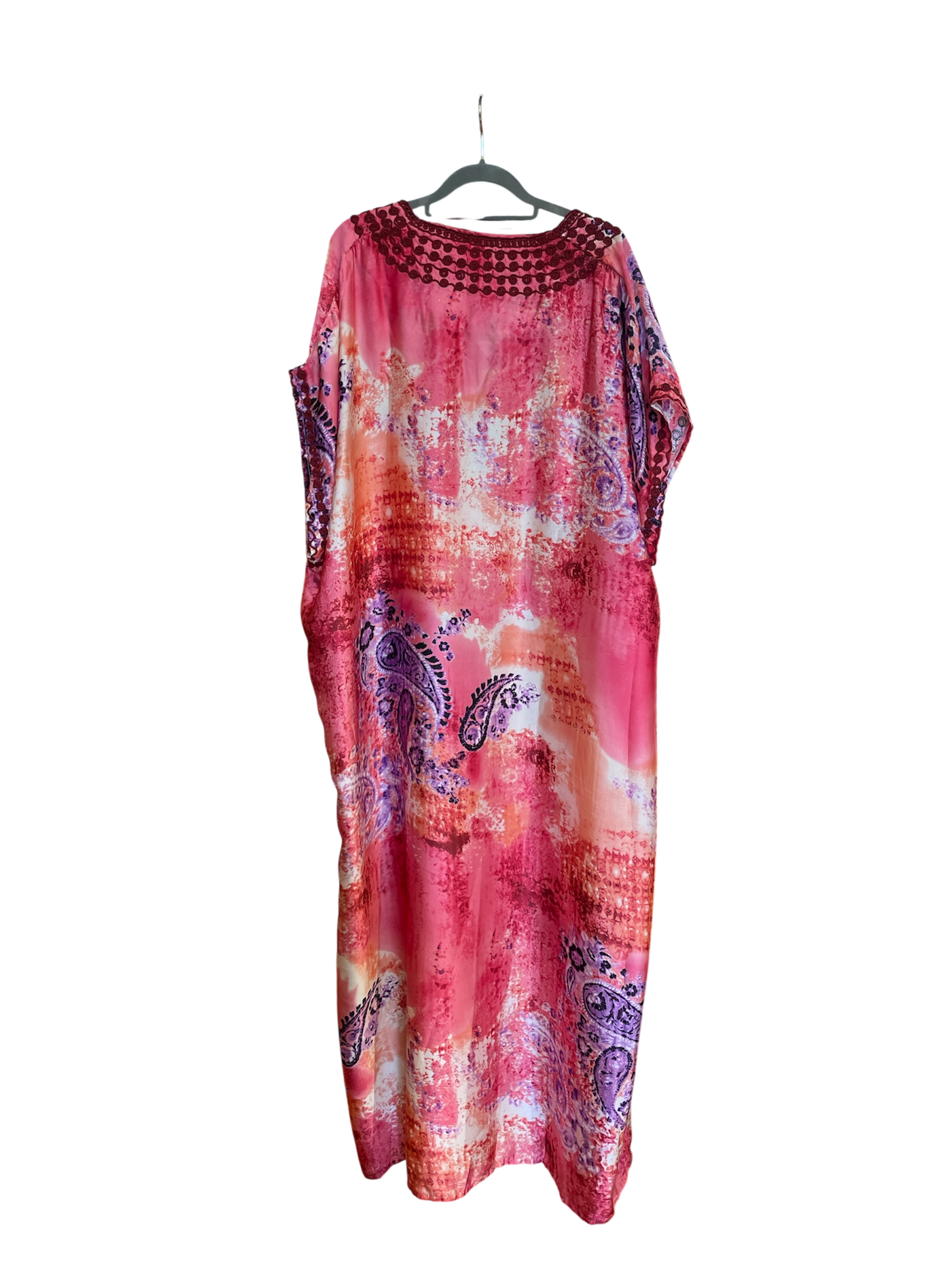 Vibrant Silk Pink Abaya
