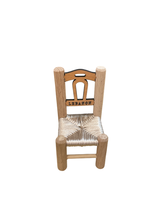 Miniature Lebanese Wooden Chair Souvenir