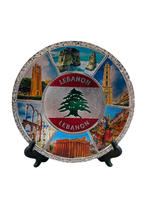 Lebanese Souvenir Plate with Iconic Landmarks