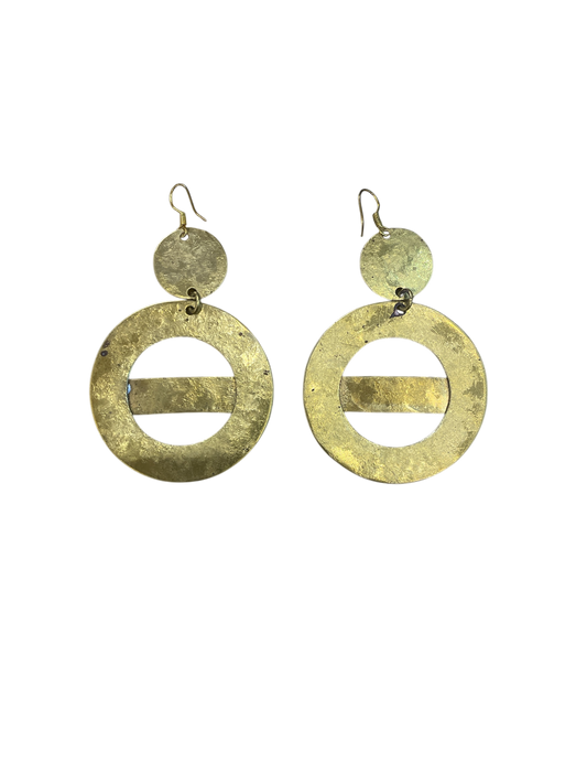 Golden Brass Earrings 1
