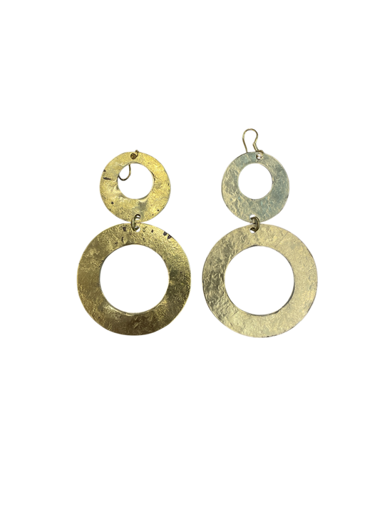 Golden Brass Earrings 2