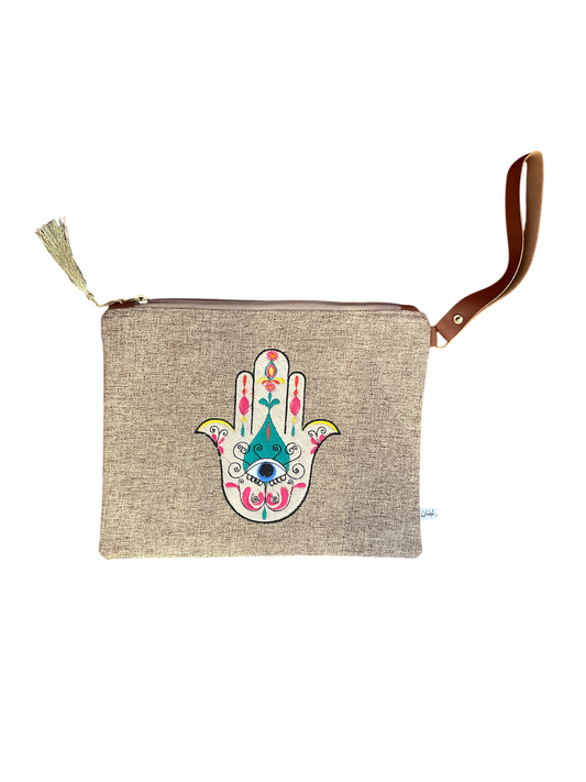 Hand of Fatima Embroidered Pouch