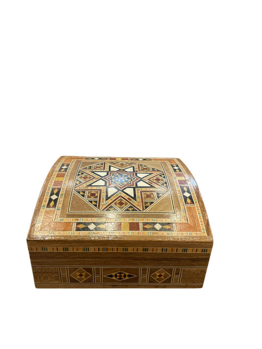 Lebanese Square Wooden Mosaic Box