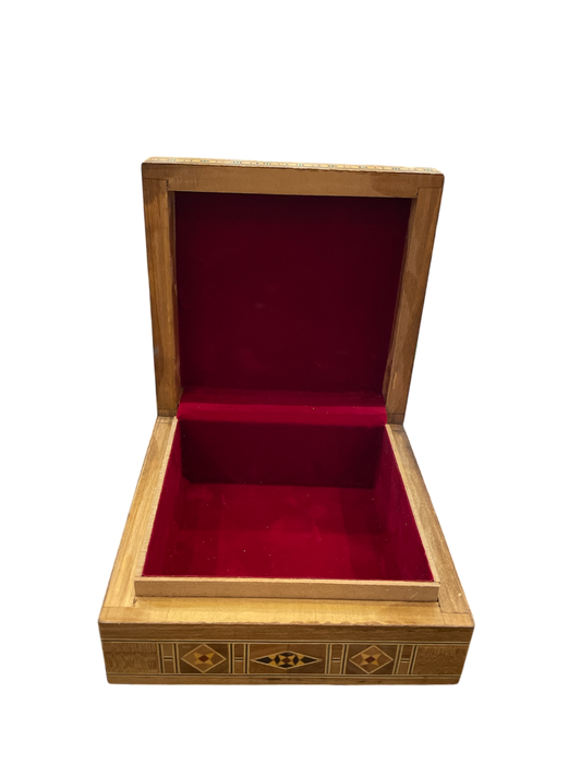 Lebanese Square Wooden Mosaic Box