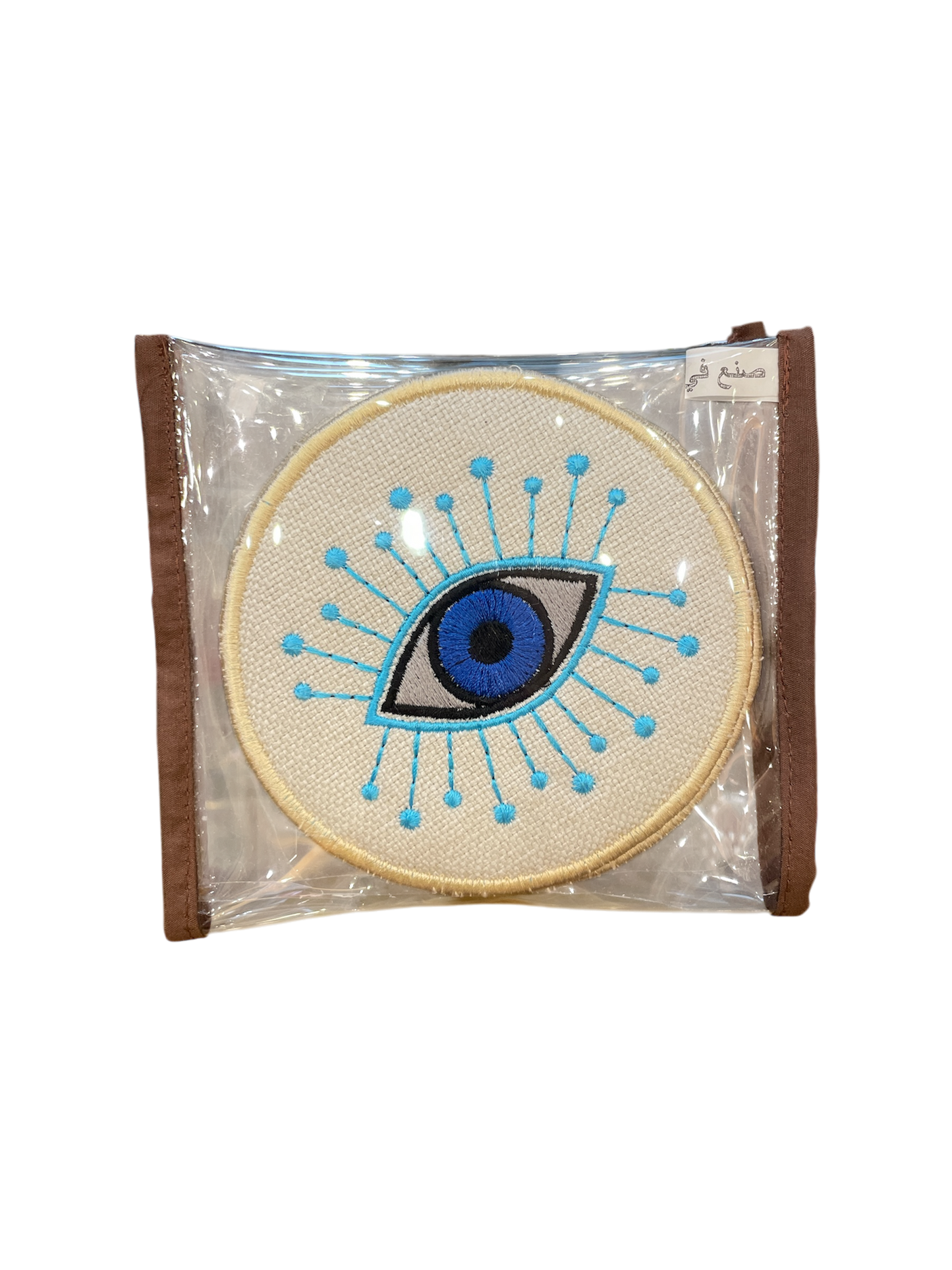 Blue Eye Embroidered Coasters (Pack of 6)