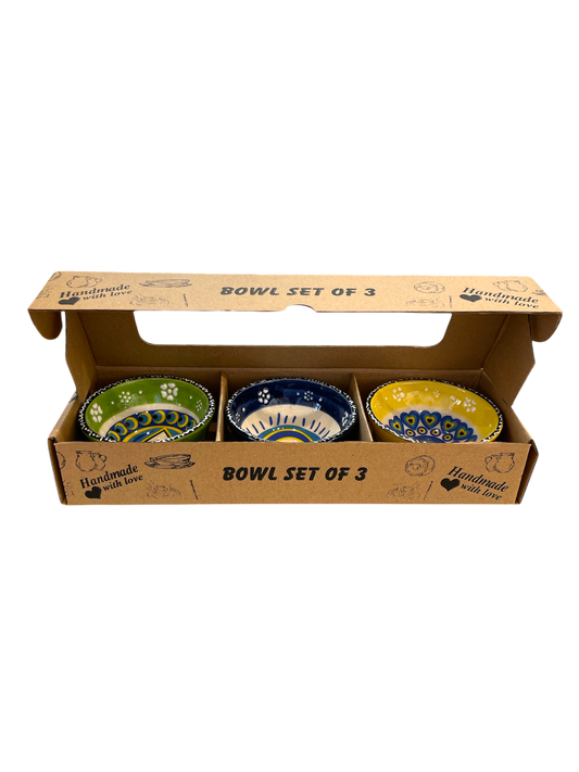 Set of 3 Extra Small Ceramic Bowls