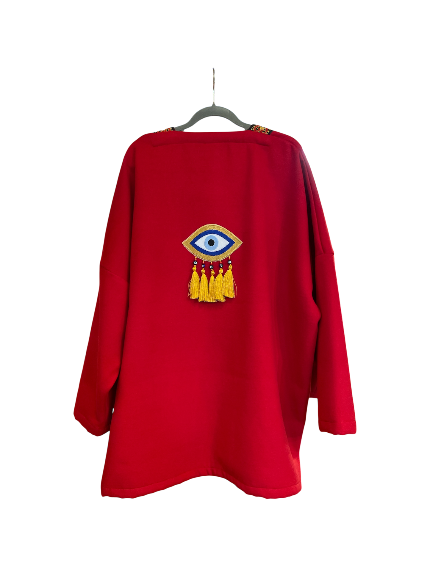 Red Wool Abaya