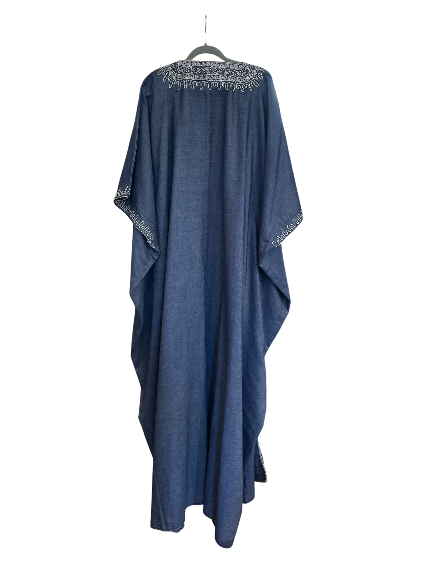 Unisex Dark Blue Cotton Abaya