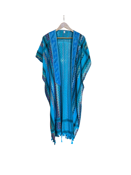 Blue Cotton Abaya