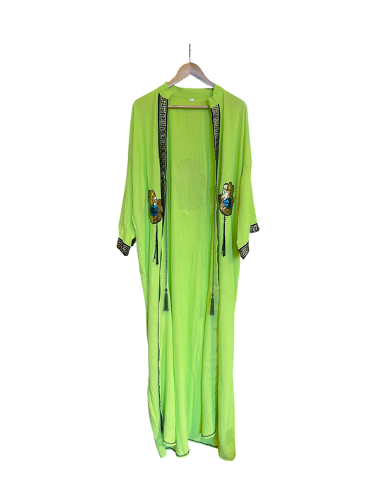 Light Green Cotton Abaya