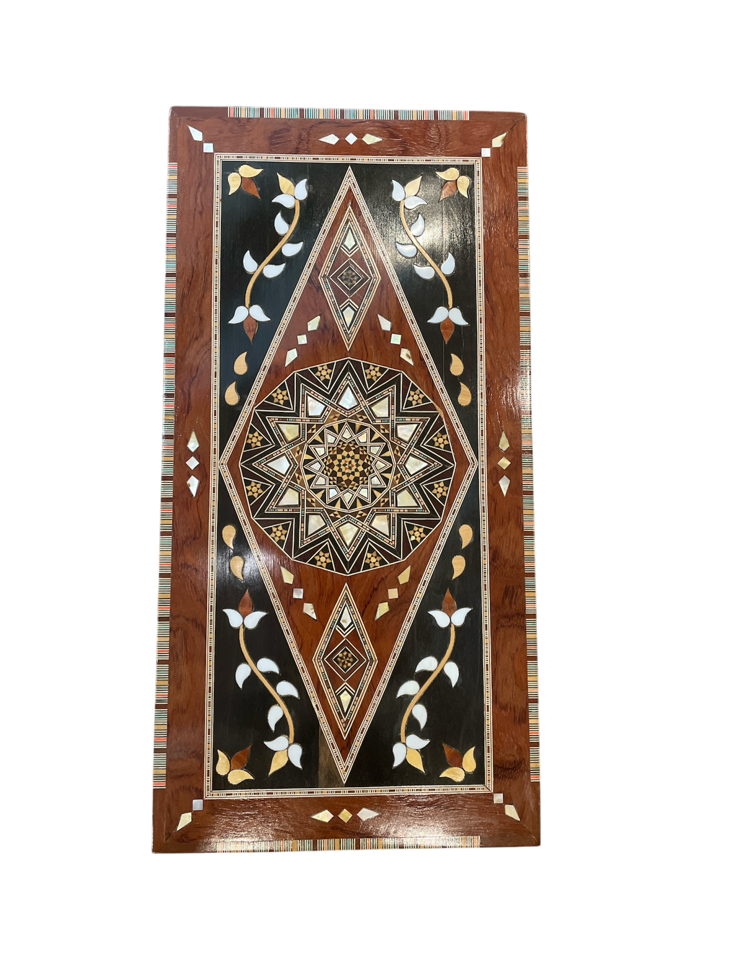 Tawlet Zahr | Backgammon Table (sadaf detailing and floral wood design)